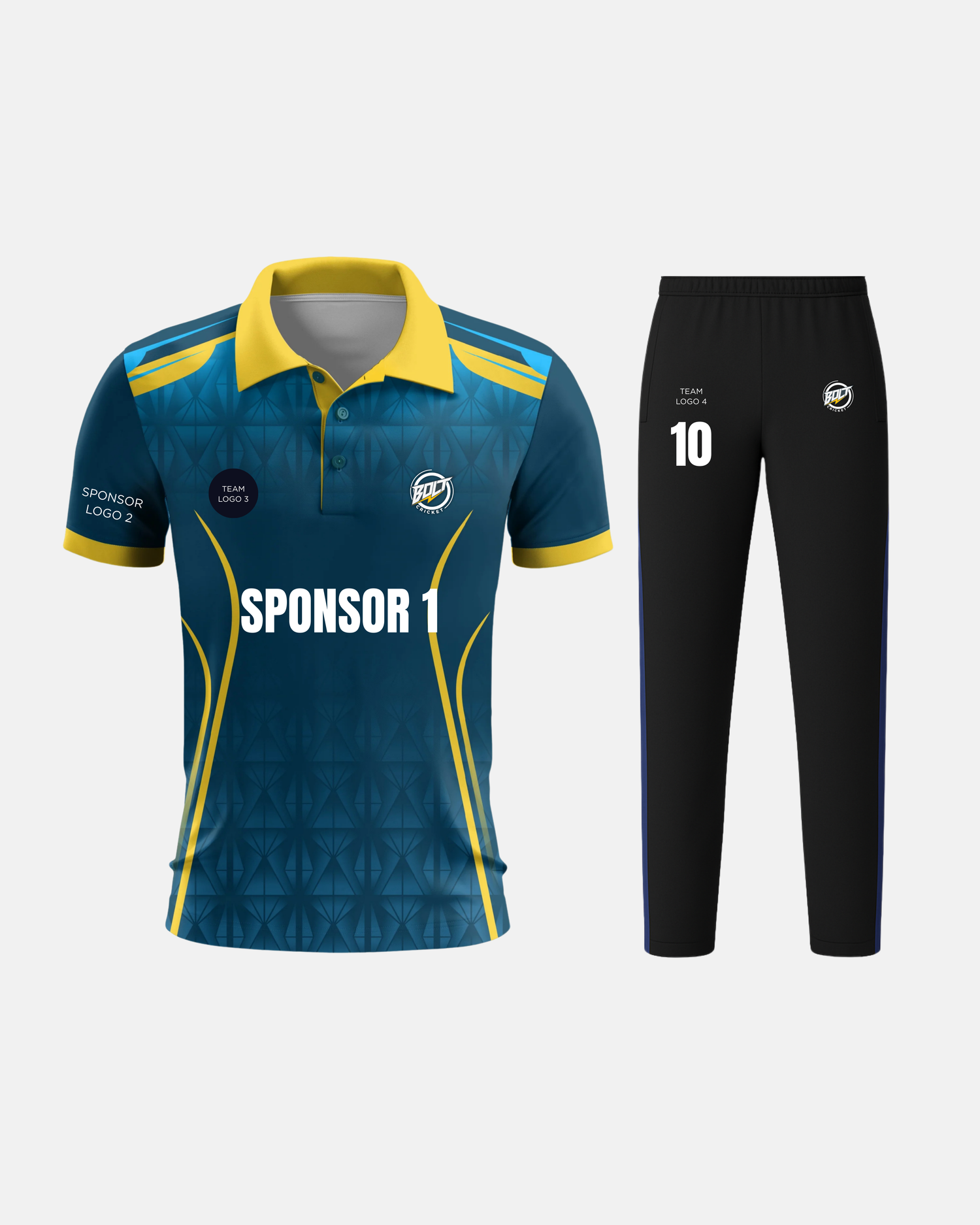 Bolt Cricket — Team Jersey and Trouser Set