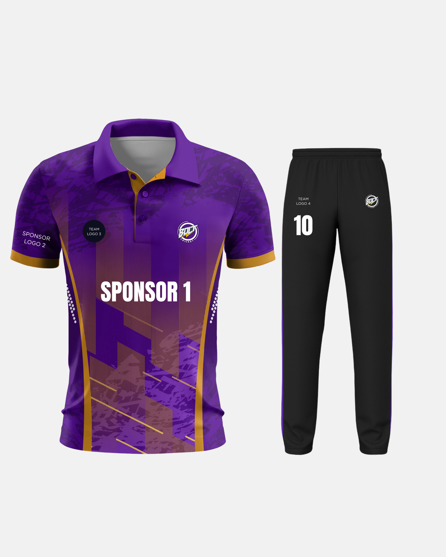 Bolt Cricket — Team Jersey and Trouser Set