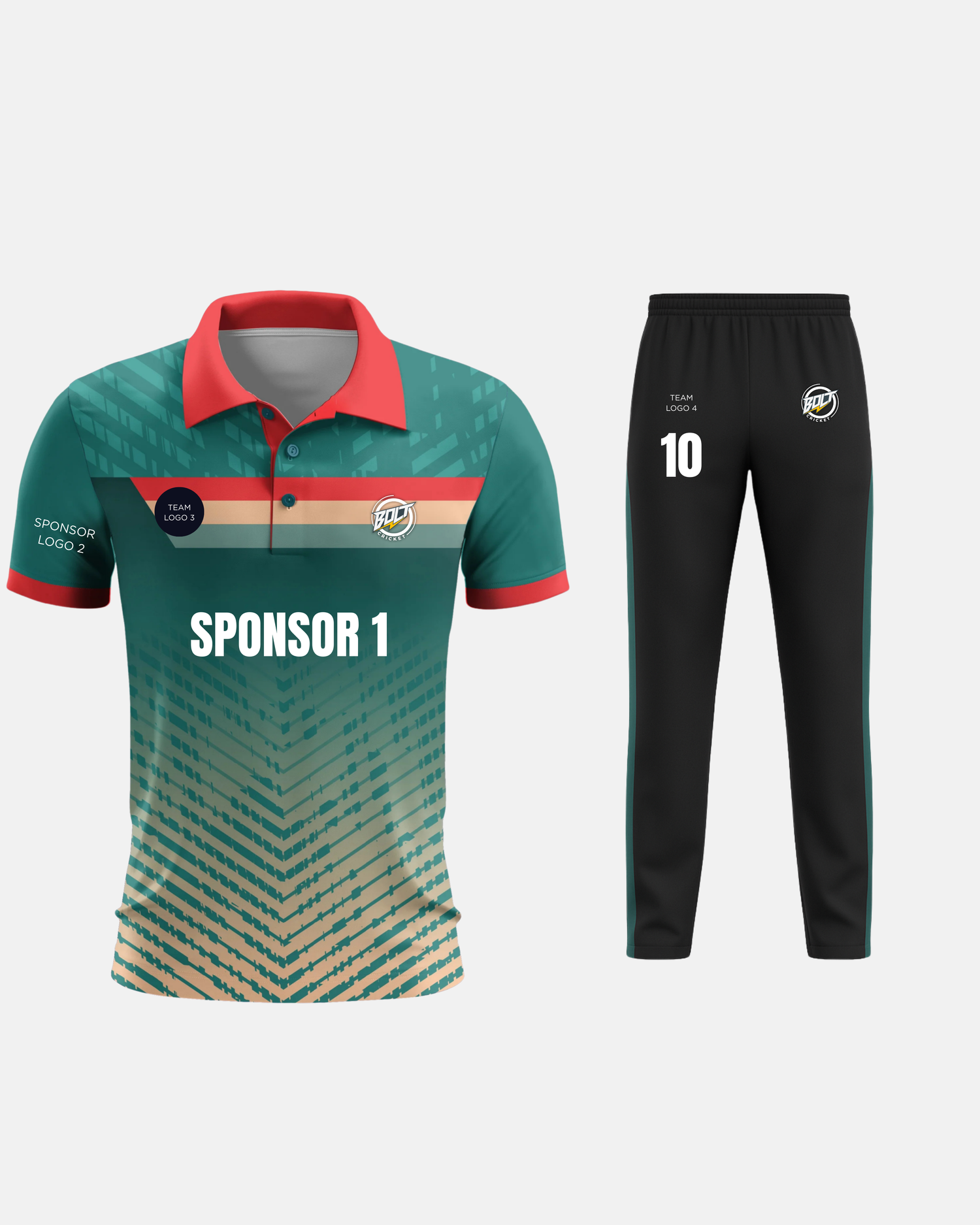 Bolt Cricket — Team Jersey and Trouser Set