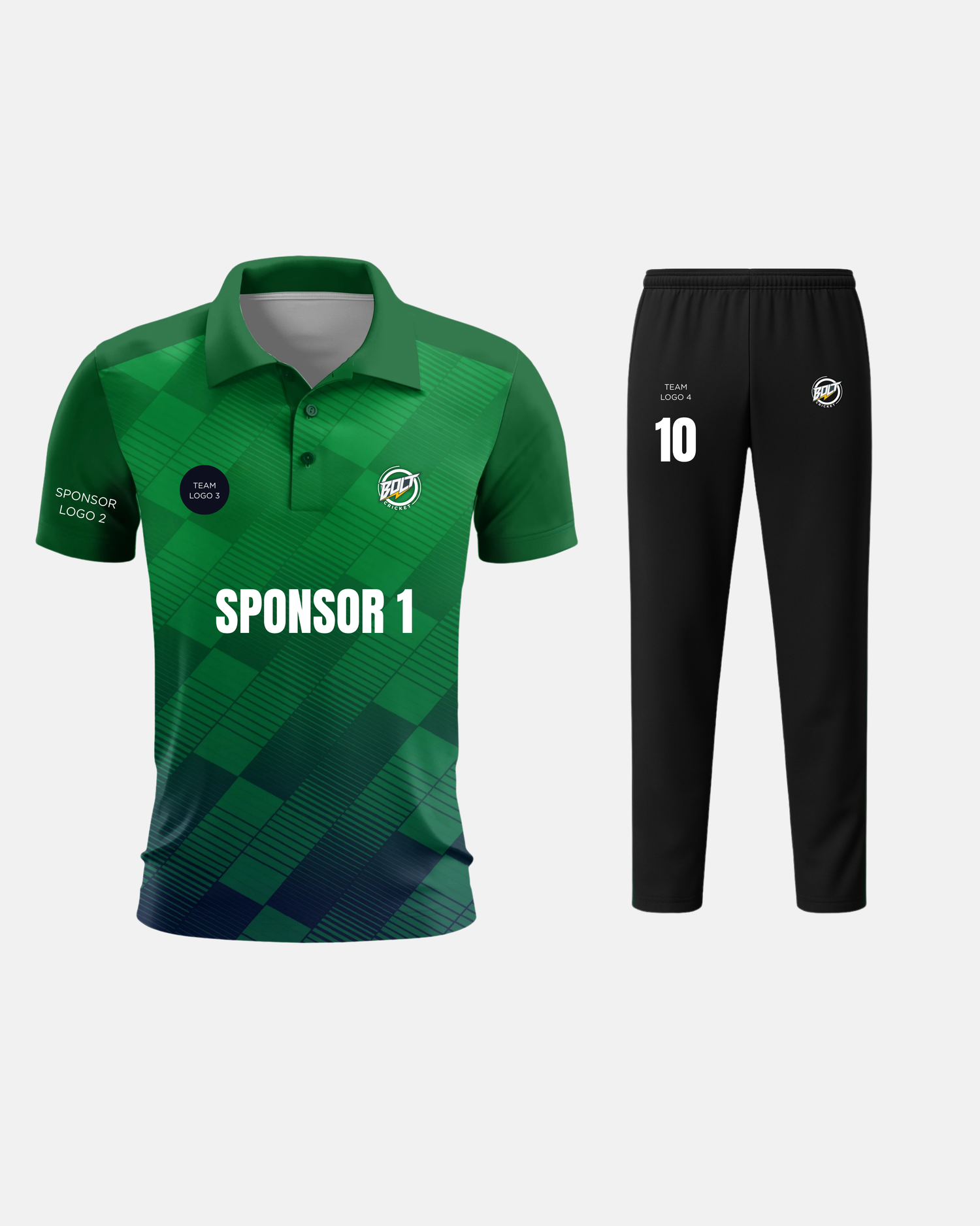 Bolt Cricket — Team Jersey and Trouser Set