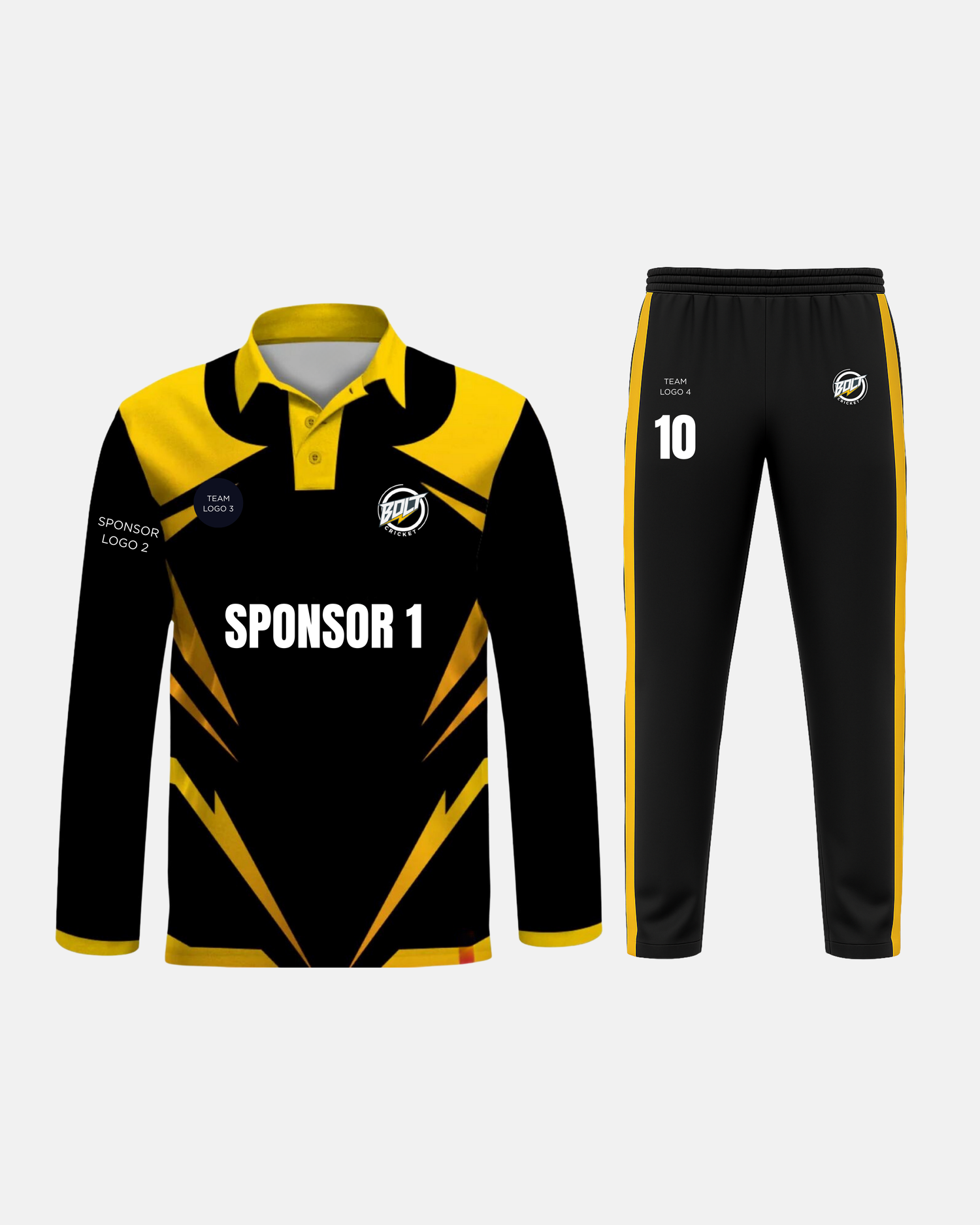 Bolt Cricket — Team Jersey and Trouser Set