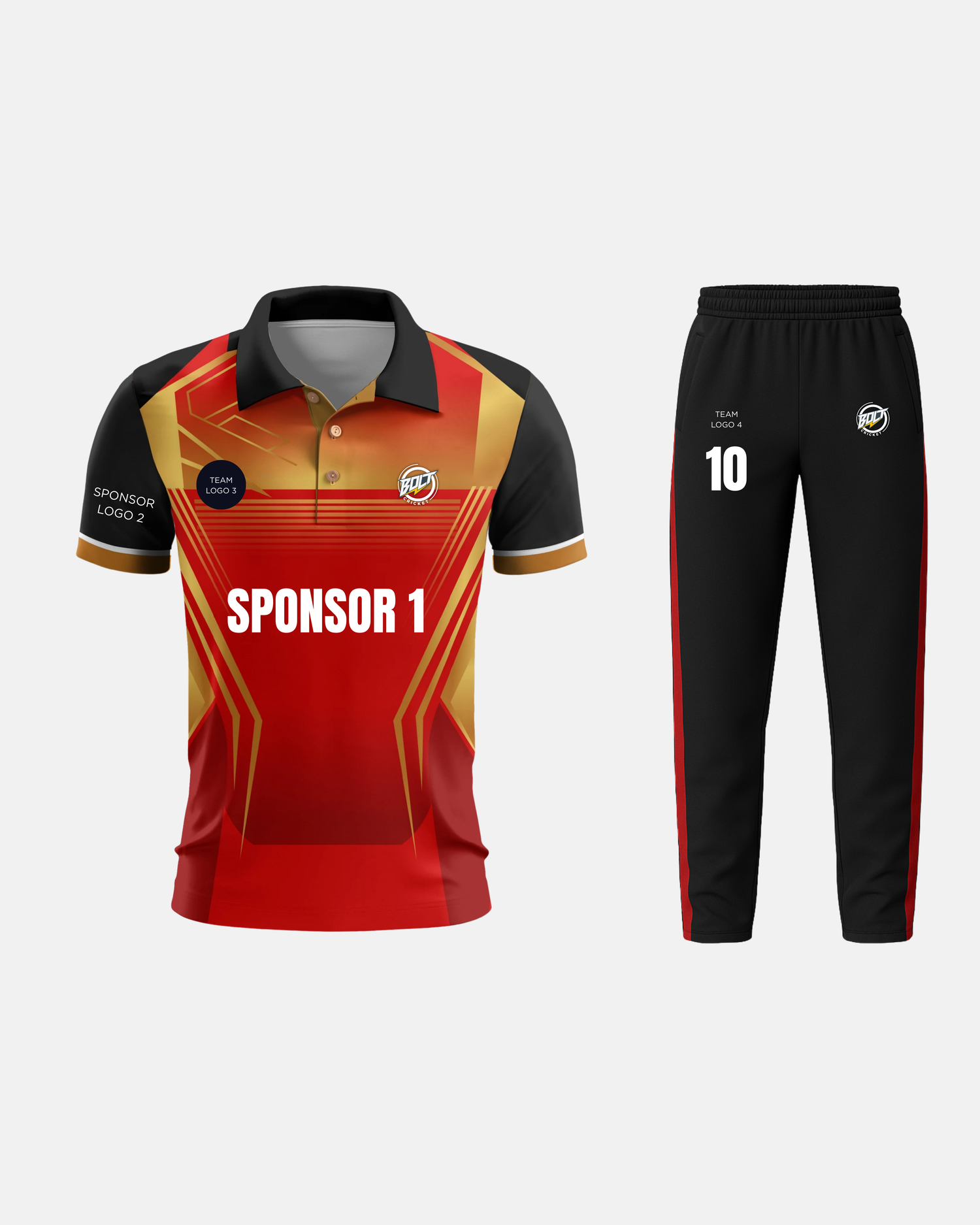 Bolt Cricket — Team Jersey and Trouser Set