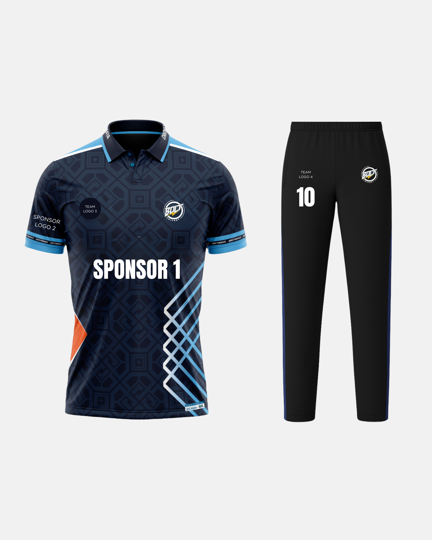 Bolt Cricket — Team Jersey and Trouser Set