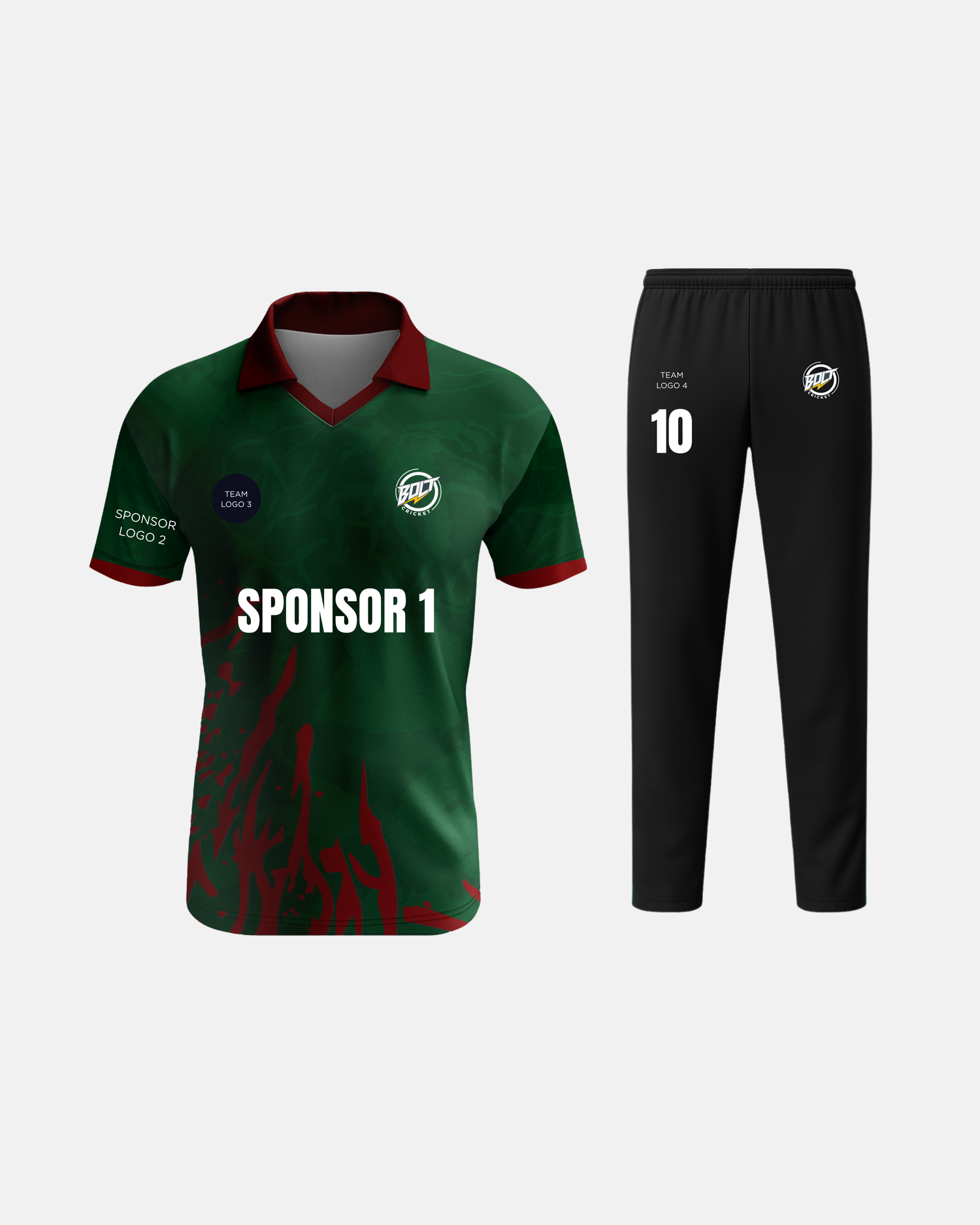 Bolt Cricket — Team Jersey and Trouser Set