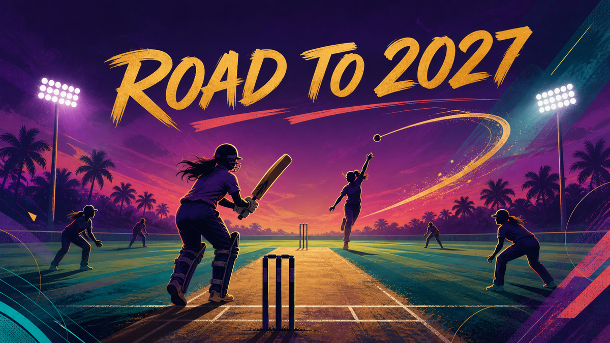 West Indies U-19 women road to the 2027 World Cup editorial graphic