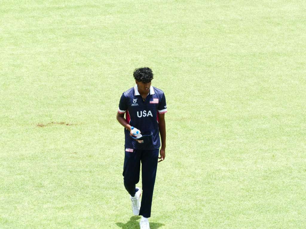 Ritvik Appidi playing cricket