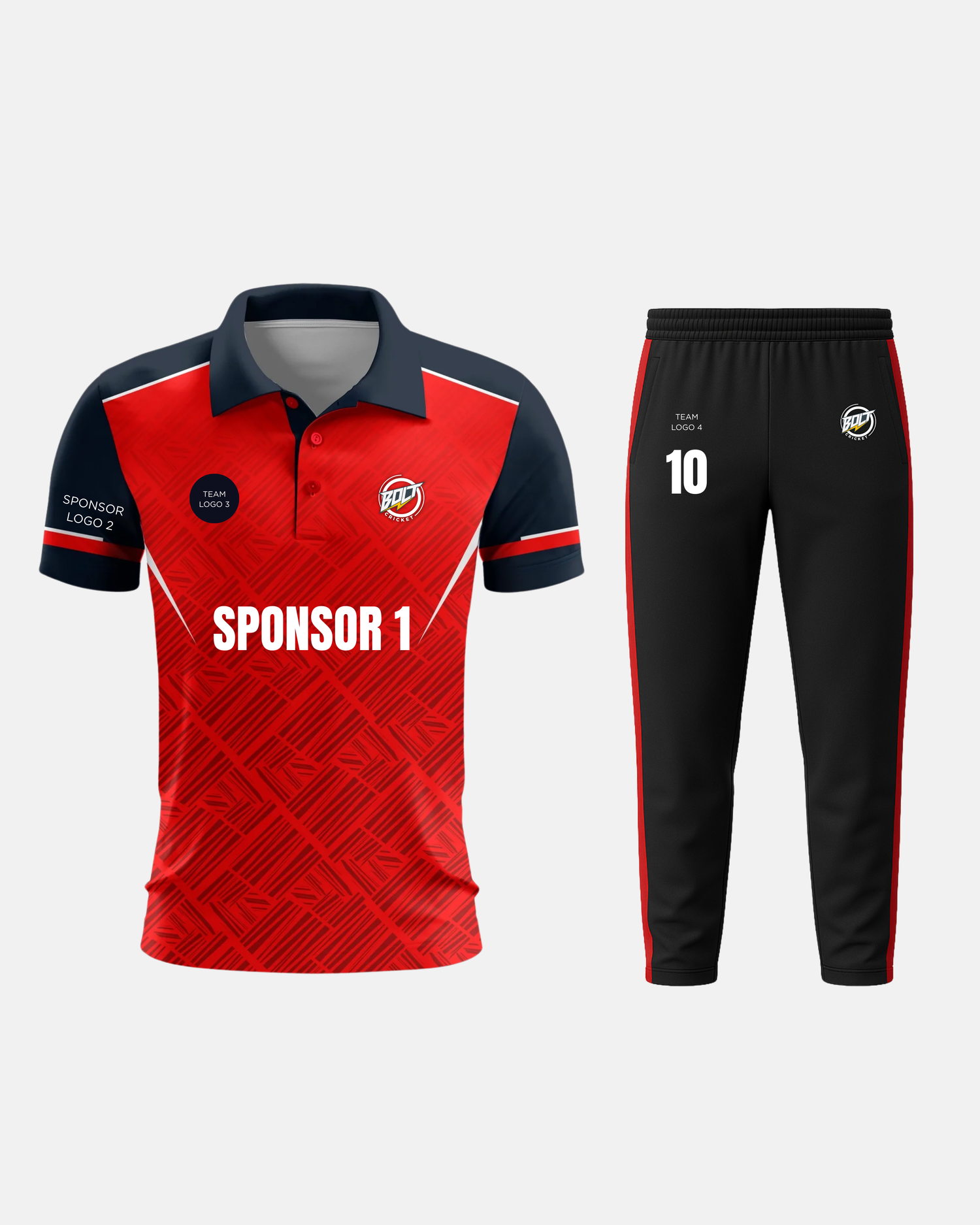 Bolt Cricket — Team Jersey and Trouser Set