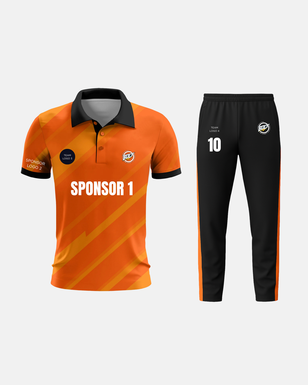Bolt Custom Team Jersey - Orange
