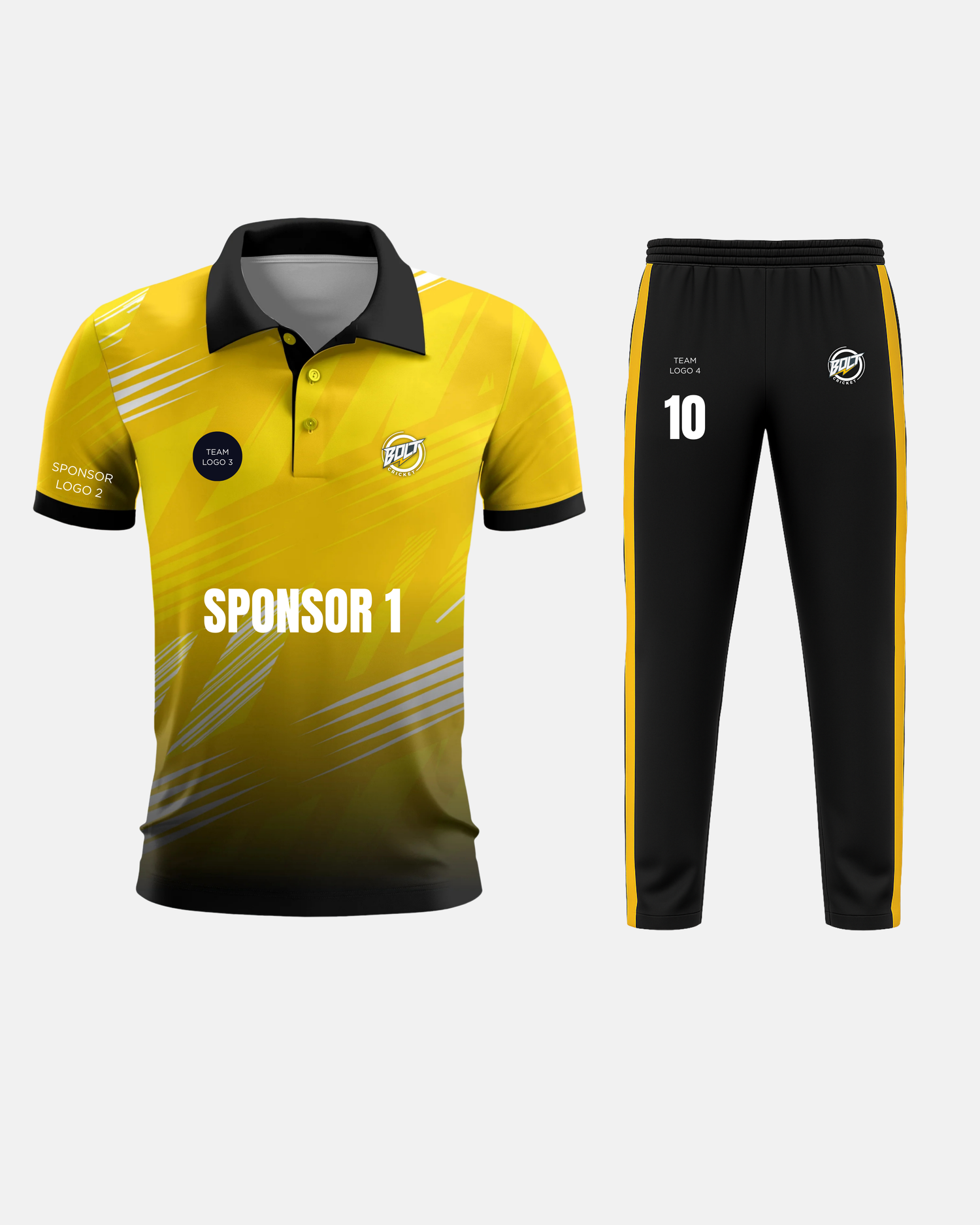 Bolt Cricket — Team Jersey and Trouser Set