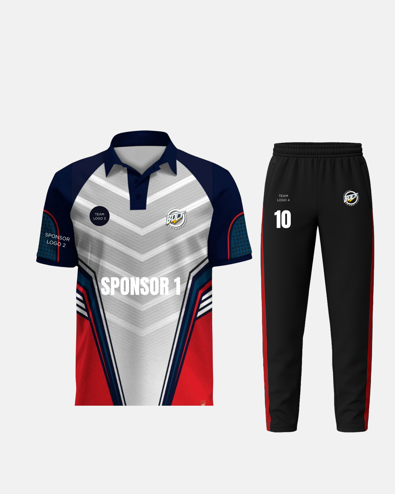 Bolt Cricket — Team Jersey and Trouser Set