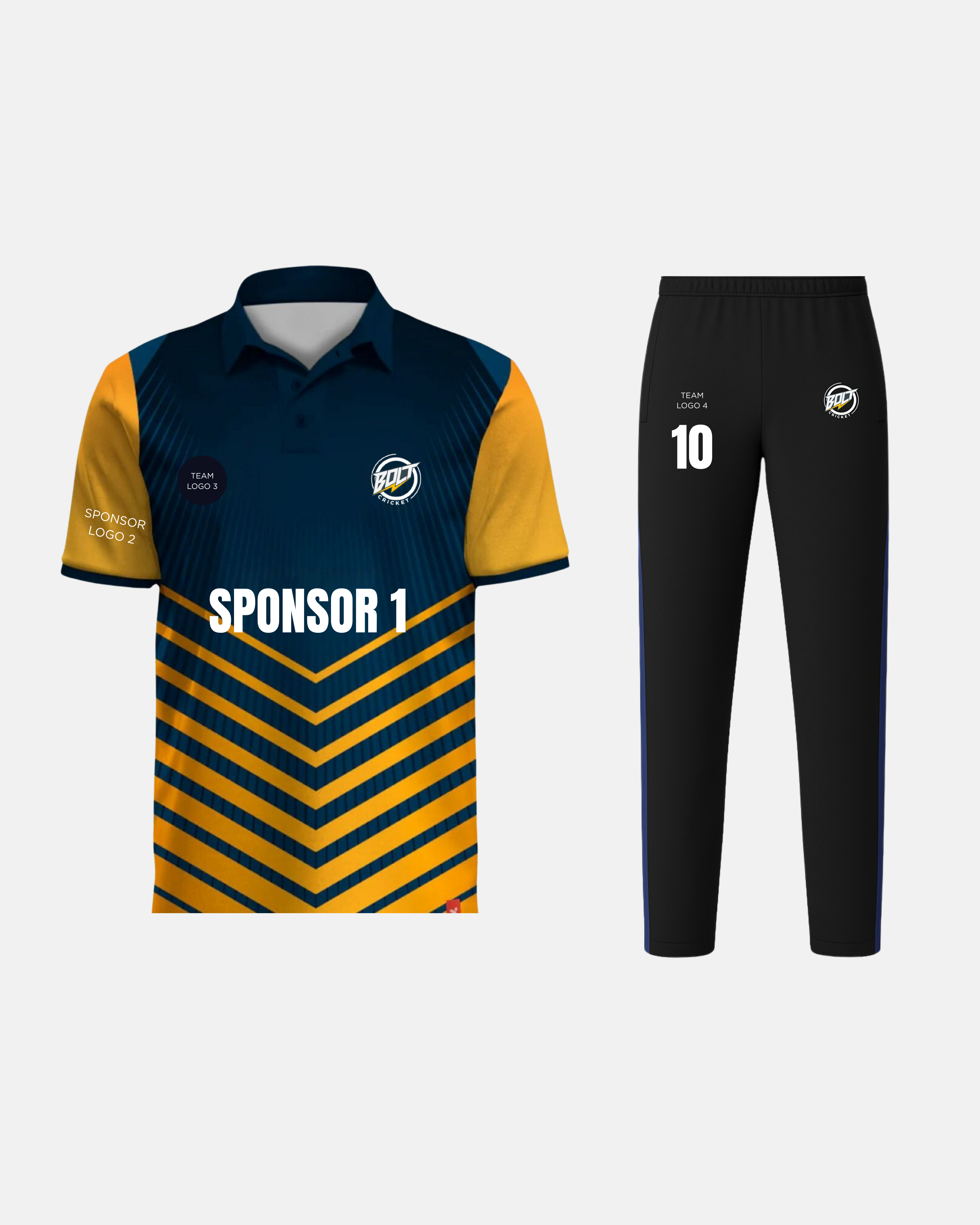 Bolt Custom Team Jersey - Blue/Yellow