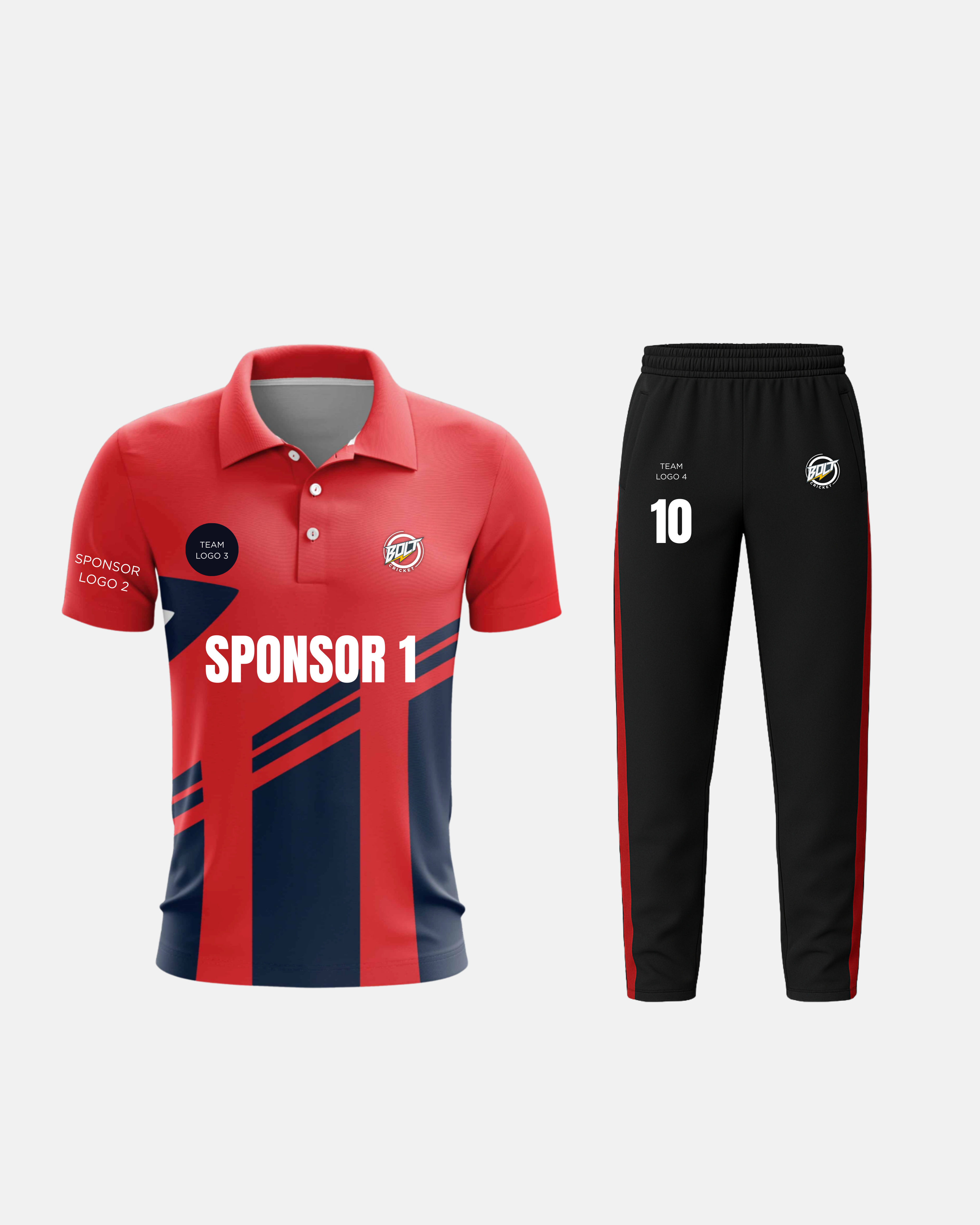 Bolt Custom Team Jersey - Light Red