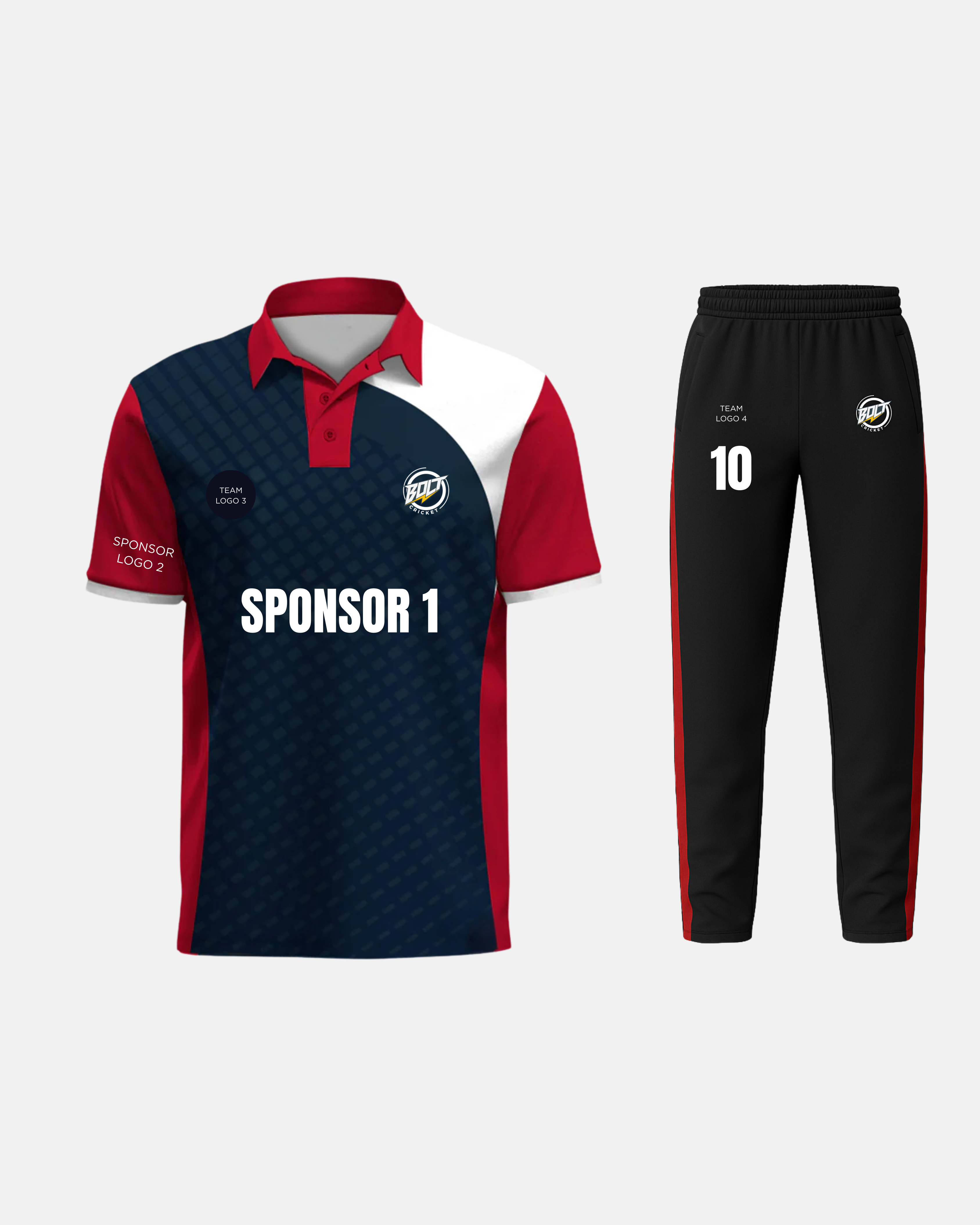 Bolt Custom Team Jersey - Blue/Red