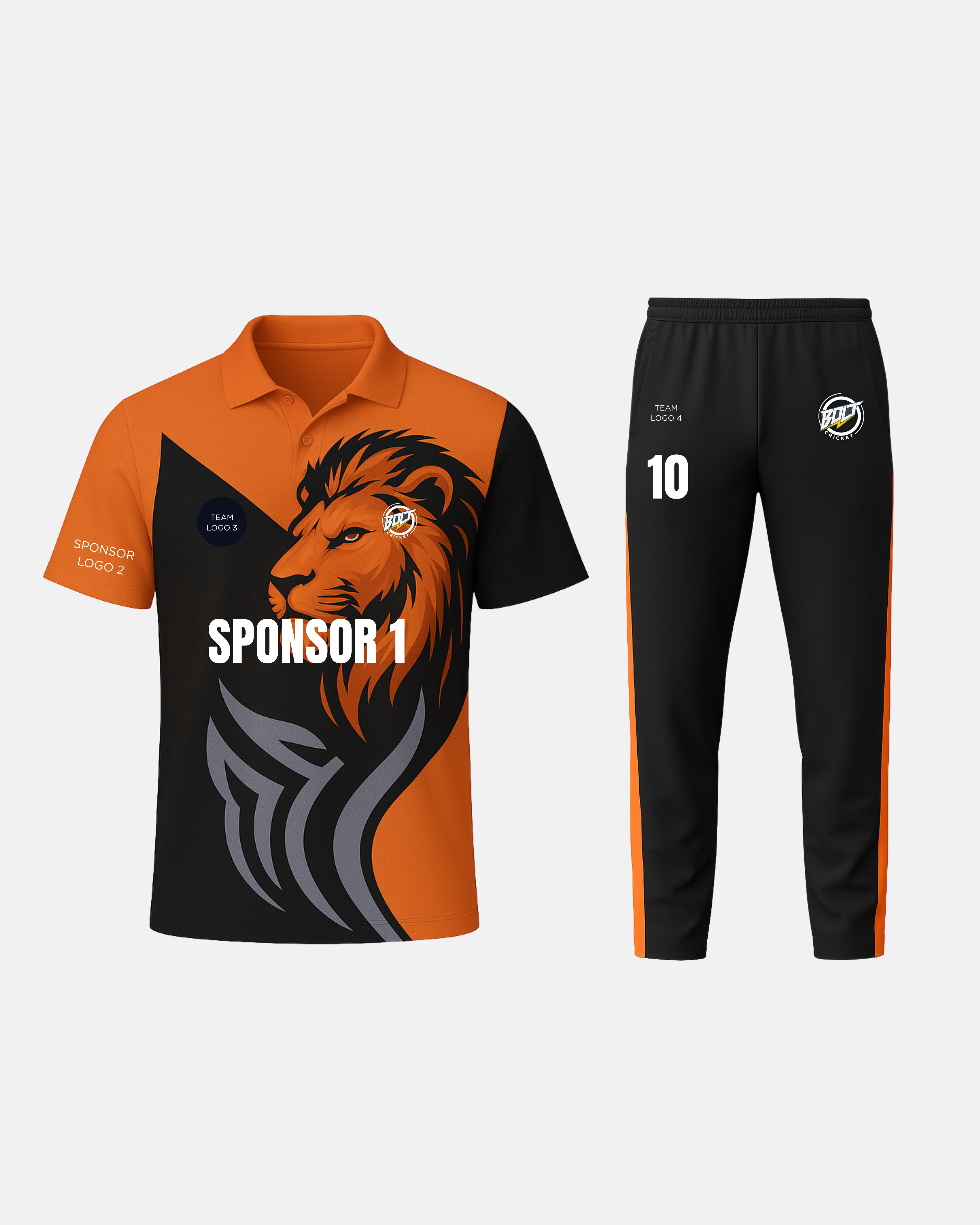 Bolt Custom Team Jersey - Orange/Black