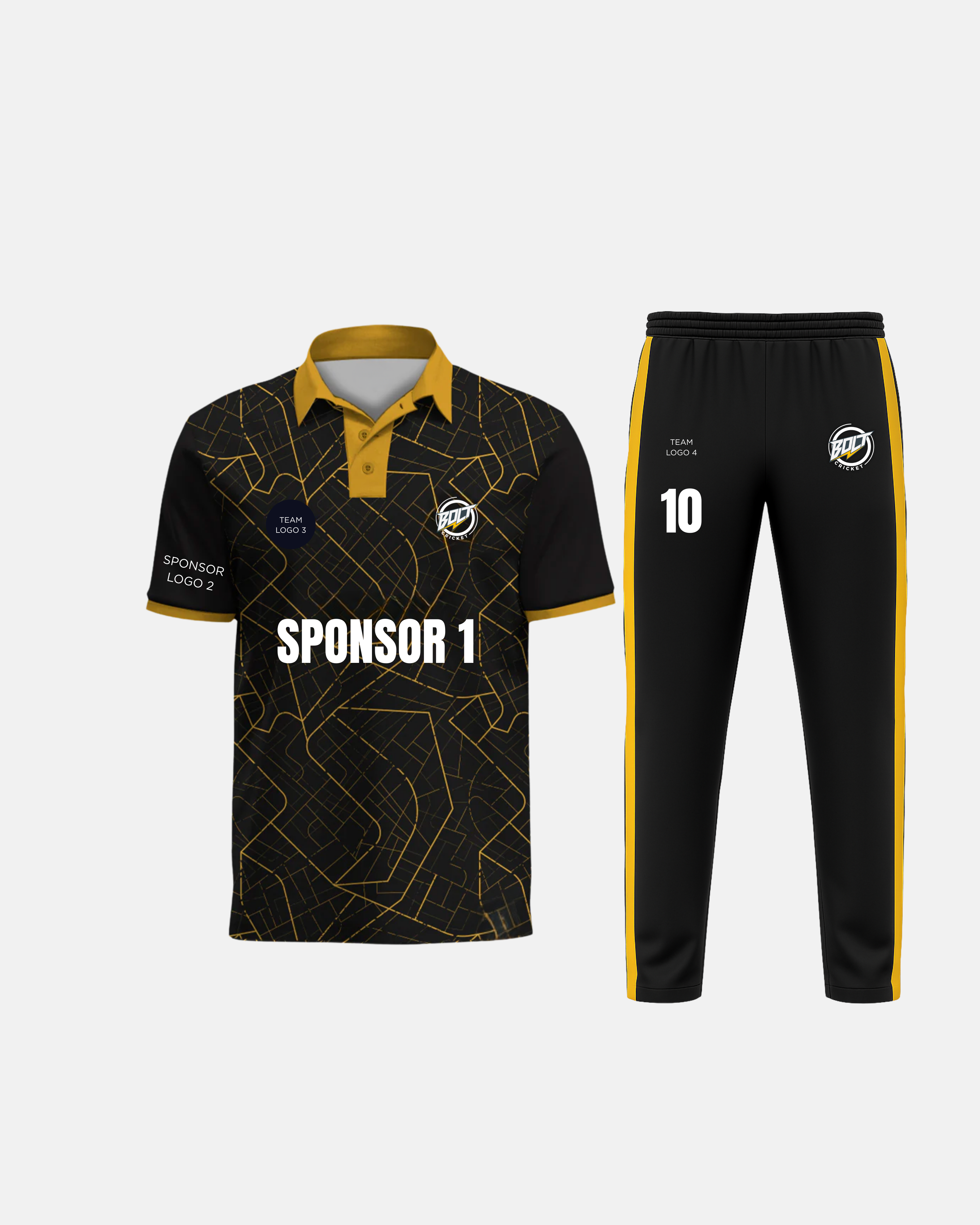 Bolt Custom Team Jersey - Black